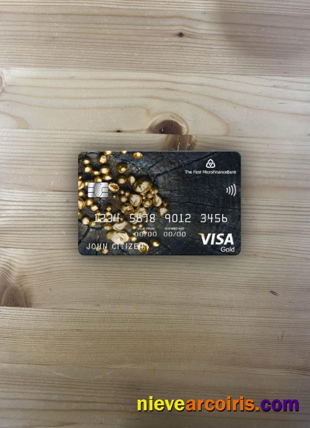 Tajikistan The First MicroFinance (FMFB) bank visa gold card photolook